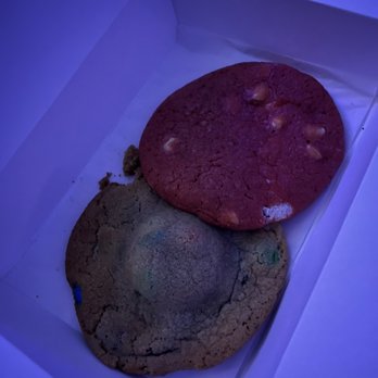 Just Baked - M&M Stuffed Oreo Giant Cookie and red velvet stuffed - Bakeries Near Me - Boca Raton, Florida