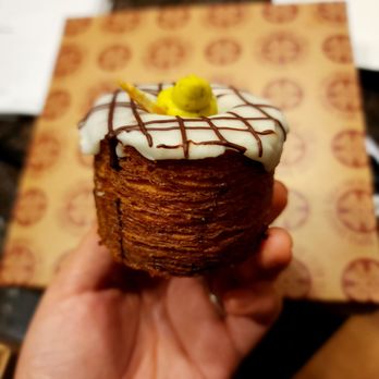 Half and Half Doughnut Co. - Pistachio filled mini cronut - Coffee & Tea Near Me - Seattle, Washington