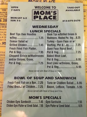 Menu photo 7 Mom's Place Tampa, FL Menu photo 7 Mom's Place Tampa, FL