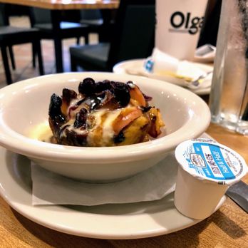 Olga's Kitchen - I put the creamer in here to show you the portion size!  So small! - Sandwiches Near Me - Westland, Michigan