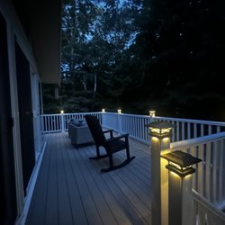 10x20' deck Azek decking vinyl rails black nice solar caps.
