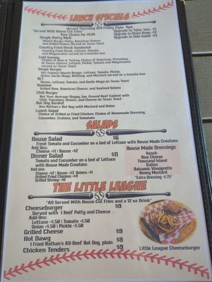 Menu photo 1 Dugout Sports Grill Clarkesville, GA Menu photo 1 Dugout Sports Grill Clarkesville, GA