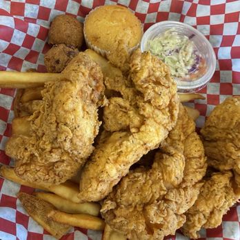 All Fried Up - 4 piece Chicken strip meal - Seafood Near Me - Cherokee, North Carolina All Fried Up - 4 piece Chicken strip meal - Seafood Near Me - Cherokee, North Carolina