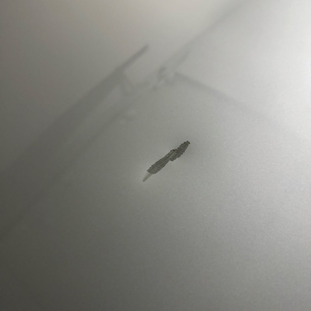 Dent and scratch down to paint Dent and scratch down to paint