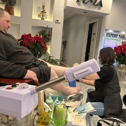 Plaza Nails - My husband getting a pedicure