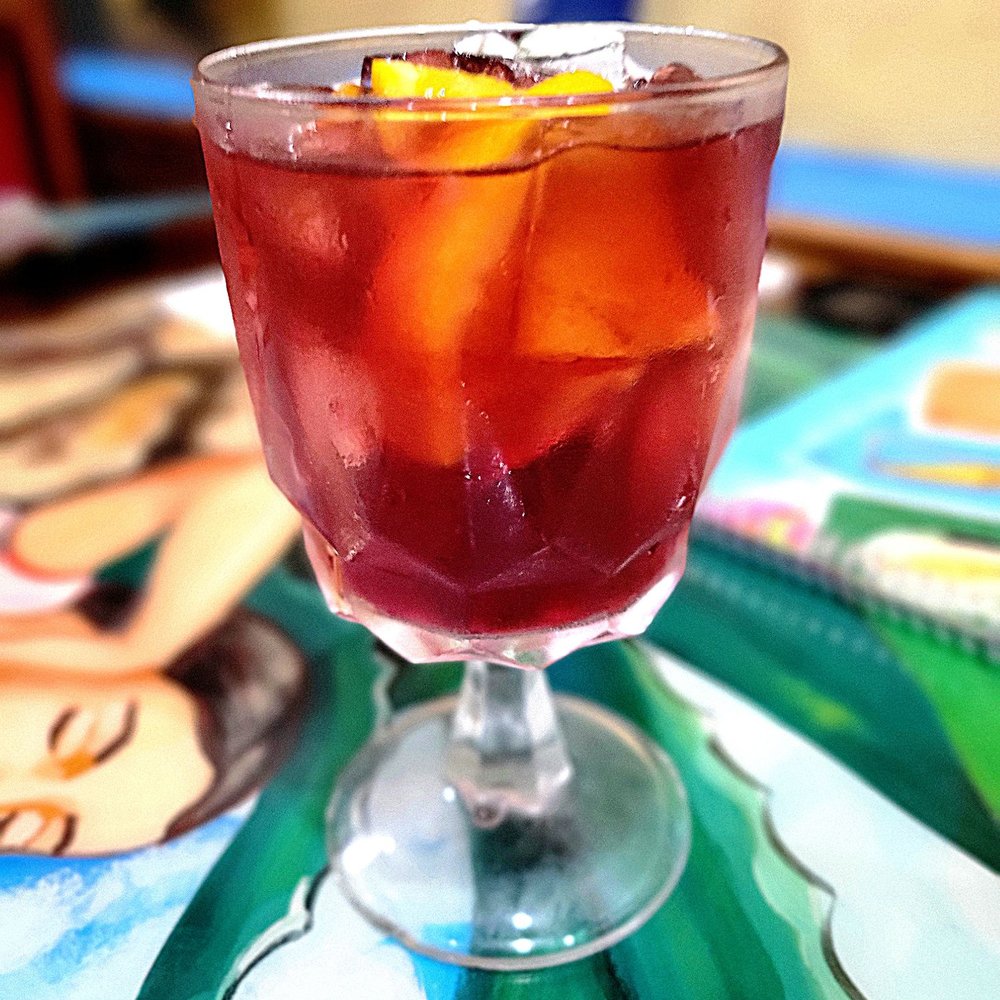 El Paso Mexican Restaurant - A glass of sangria. Fruity and sweet with a modest red wine flavor. - Mexican Near Me - Springfield, Virginia El Paso Mexican Restaurant - A glass of sangria. Fruity and sweet with a modest red wine flavor. - Mexican Near Me - Springfield, Virginia