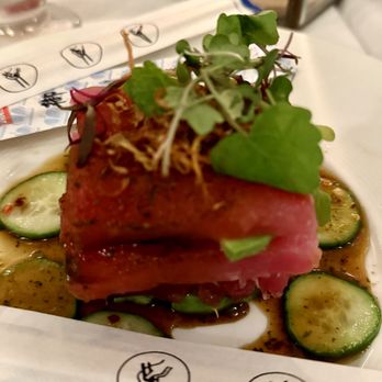 Slay Hermosa - Ahi Tuna Stack - New American Near Me - Hermosa Beach, California Slay Hermosa - Ahi Tuna Stack - New American Near Me - Hermosa Beach, California