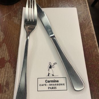 Carmine Café - utensils and napkins - Pizza Near Me - Paris, 75 Carmine Café - utensils and napkins - Pizza Near Me - Paris, 75