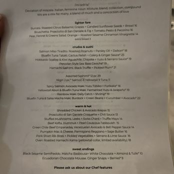 Mixela - Winter 2025 menu - Sushi Bars Near Me - Phoenix, Arizona