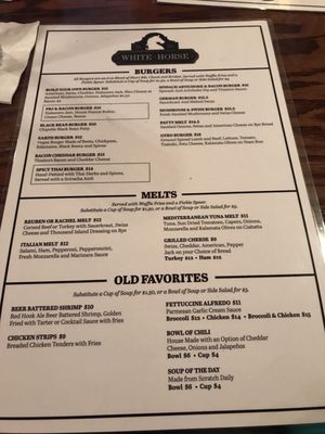 Menu photo 4 The White Horse Restaurant & Bar St. Cloud, MN
