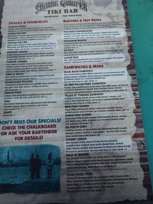 Menu photo 3 Square Grouper Tiki Bar Fort Pierce, FL