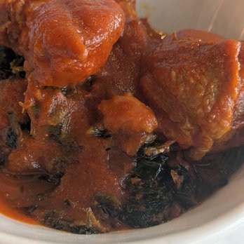 Bisi African Restaurant - Eforiro with chicken - African Near Me - Schaumburg, Illinois