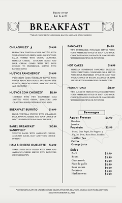 Menu photo 2 Boone Street Bar And Grill Aberdeen, WA Menu photo 2 Boone Street Bar And Grill Aberdeen, WA