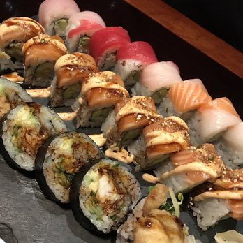 Shoga Sushi Bar - Rainbow roll, spider roll, and rock n roll. We liked spider the best amongst these! - Sushi Bars Near Me - Orem, Utah Shoga Sushi Bar - Rainbow roll, spider roll, and rock n roll. We liked spider the best amongst these! - Sushi Bars Near Me - Orem, Utah