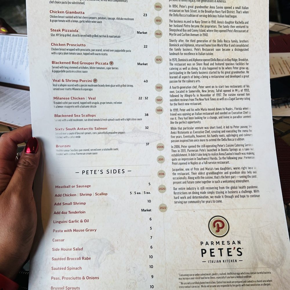 Parmesan Pete's Italian Kitchen - Menu - Italian Near Me - Naples, Florida Parmesan Pete's Italian Kitchen - Menu - Italian Near Me - Naples, Florida