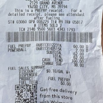 Walmart Supercenter - Receipt - Grocery Near Me - Yazoo City, Mississippi Walmart Supercenter - Receipt - Grocery Near Me - Yazoo City, Mississippi