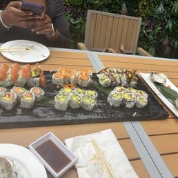 Got a sushi platter Got a sushi platter