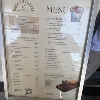 Broken Coffee - Spring Mountain - Menu - Coffee & Tea Near Me - Las Vegas, Nevada
