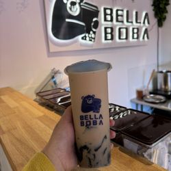 Bella Boba - Grass Jelly Roasted Milk Tea
