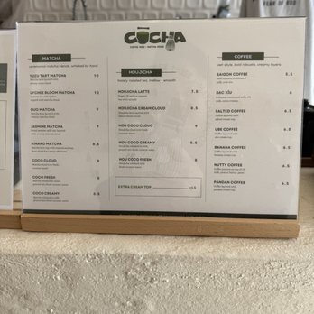 Cocha - Menu - Coffee & Tea Near Me - Houston, Texas