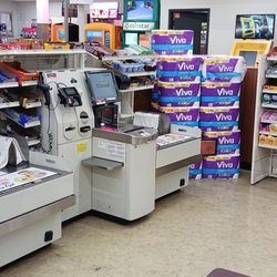 3 of the self checkout stations broken