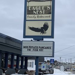 Eagle's Nest Restaurant - Outside sign.