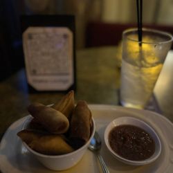 Sheba Piano Lounge - Spicy lentil samosas. Deelish!
