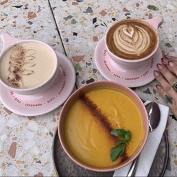 Squash Soup (gf, v), Artisan Chai Latte, Mayan Mocha Squash Soup (gf, v), Artisan Chai Latte, Mayan Mocha