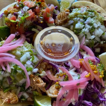 Dos Jefes - Chicken, shrimp, pork and fish taco. Tastes as good as it looks. Try them all, you'll be happy you did! - Tacos Near Me Dos Jefes - Chicken, shrimp, pork and fish taco. Tastes as good as it looks. Try them all, you'll be happy you did! - Tacos Near Me