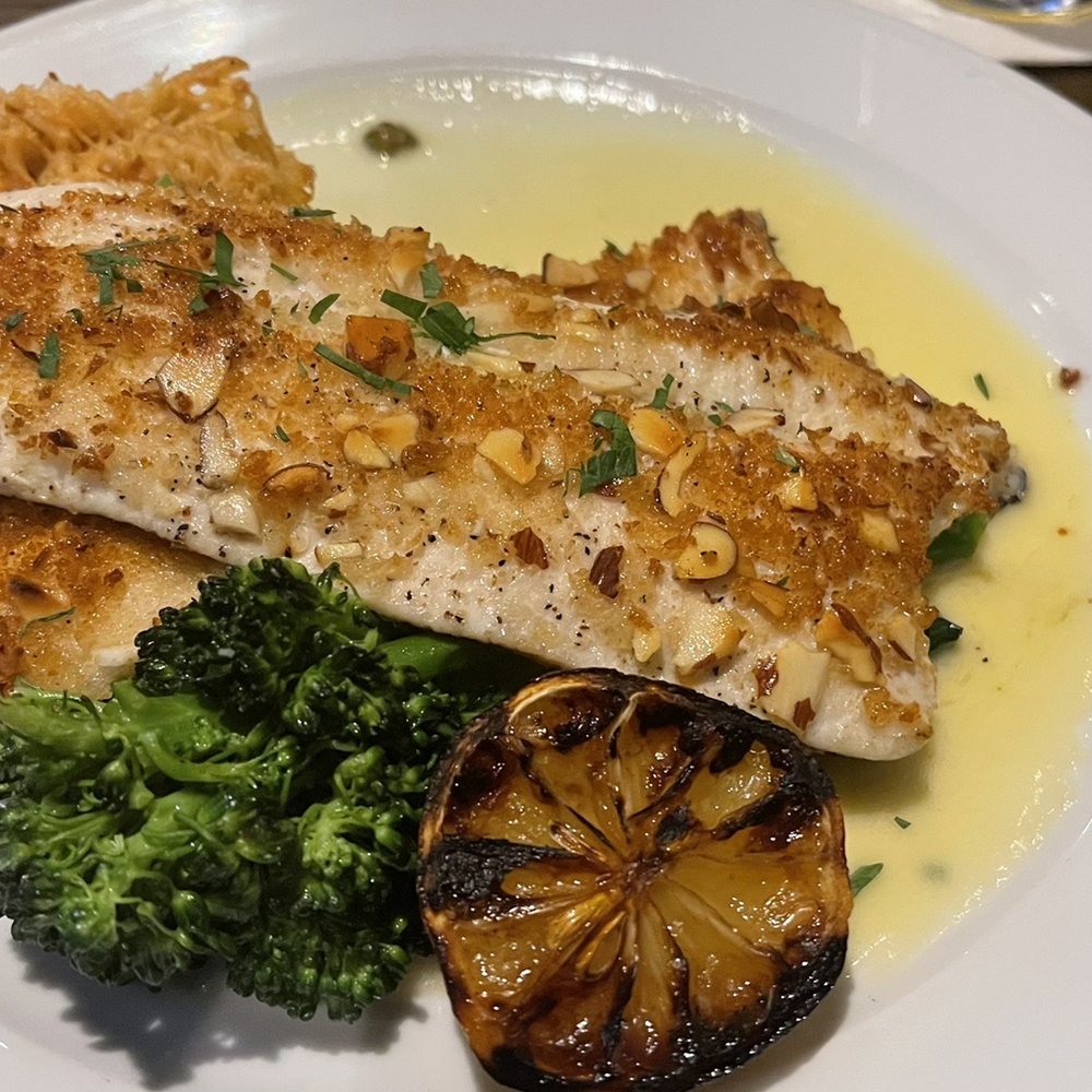 CIRCA at Navy Yard - Almond crusted rainbow trout - American Near Me - Washington, DC, District of Columbia CIRCA at Navy Yard - Almond crusted rainbow trout - American Near Me - Washington, DC, District of Columbia