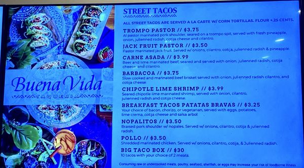 Menu photo 5 Buena Vida Fort Worth, TX