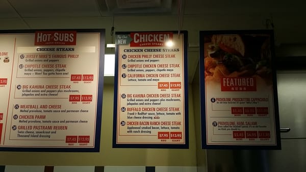 Menu photo 3 Jersey Mike's Subs Spring, TX
