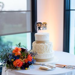 Rossmoor Pastries - Cake by Rossmoor Pastries; Flowers by The Flower Lab; Photo by Miki & Sonja Photography; Venue at Palos Verdes Golf Club- Los Angeles, CA