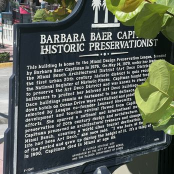 Barbara Baer Capitman Historic Preservationist - Landmarks & Historical Buildings Near Me - Miami Beach, Florida Barbara Baer Capitman Historic Preservationist - Landmarks & Historical Buildings Near Me - Miami Beach, Florida
