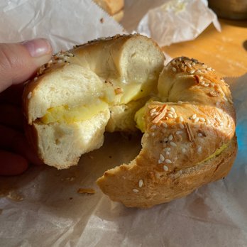 Atlantic Bagel & Coffee - Egg and Cheese on a toasted Everything Bagel - Coffee & Tea Near Me - Cohasset, Massachusetts Atlantic Bagel & Coffee - Egg and Cheese on a toasted Everything Bagel - Coffee & Tea Near Me - Cohasset, Massachusetts