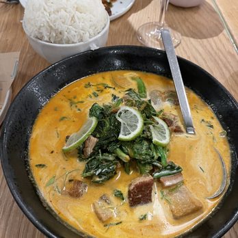 Jo's Modern Thai - Pork Belly Curry, even the mild had a kick but it was so good i couldn't stop eating it - Thai Near Me - Oakland, California Jo's Modern Thai - Pork Belly Curry, even the mild had a kick but it was so good i couldn't stop eating it - Thai Near Me - Oakland, California