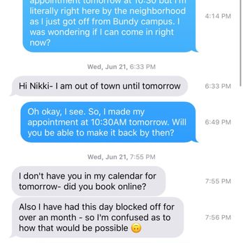 Kat Esthetics - Kat says I had the most "condescending attitude" while we were texting. - Eyelash Service Near Me - Santa Monica, California Kat Esthetics - Kat says I had the most "condescending attitude" while we were texting. - Eyelash Service Near Me - Santa Monica, California
