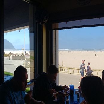 Mo's Seafood & Chowder - View of the beach from our table - Seafood Near Me - Seaside, Oregon