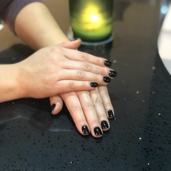 Shiloh Nails & Spa - Short Black Acrylic Gel Manicure Done by Tracy. - Nail Salons Near Me - Windsor, California Shiloh Nails & Spa - Short Black Acrylic Gel Manicure Done by Tracy. - Nail Salons Near Me - Windsor, California