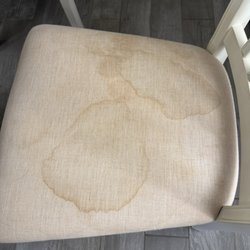 Steam Pro Carpet Cleaners - These are my chairs full of water stains trying to remove dirt on my own.  I created deep water stains!!
