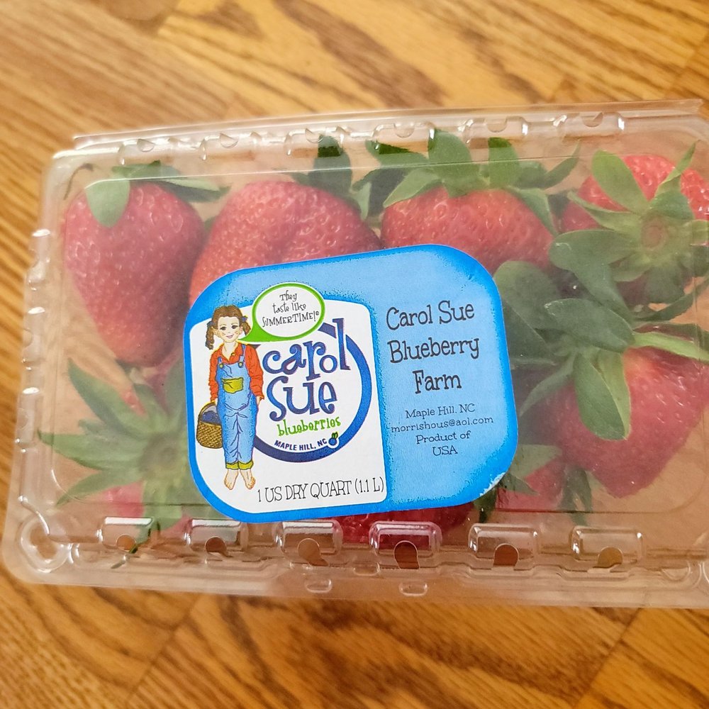 Carol Sue Farms - 1lb carton of strawberries. - Pick Your Own Farms Near Me - Hampstead, North Carolina Carol Sue Farms - 1lb carton of strawberries. - Pick Your Own Farms Near Me - Hampstead, North Carolina