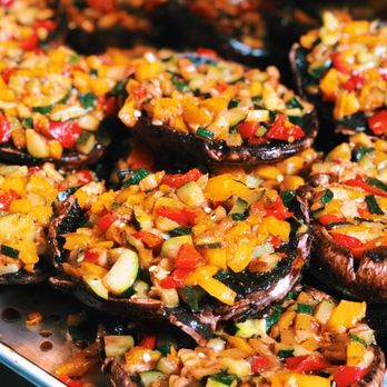 Oak Smoke BBQ - Stuffed portobello mushrooms - Caterers Near Me Oak Smoke BBQ - Stuffed portobello mushrooms - Caterers Near Me