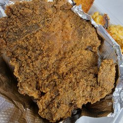 Bless Ya Soul - Close-up of the Fried Porkchop.