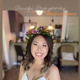 Hair and makeup by Melissa! Also follow her on IG @hawaiibridalstylists Hair and makeup by Melissa! Also follow her on IG @hawaiibridalstylists