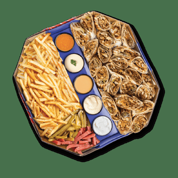 Tahini's Shawarma - Thirty delicious shawarma bites in your favorite shawarma flavours, served with crispy fries, crunchy turnips, pickles, and five sauces - Middle Eastern Near Me - Hamilton, Ontario Tahini's Shawarma - Thirty delicious shawarma bites in your favorite shawarma flavours, served with crispy fries, crunchy turnips, pickles, and five sauces - Middle Eastern Near Me - Hamilton, Ontario