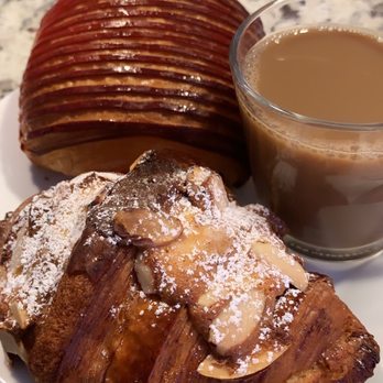 Petit Pierre Bakery - Almond croissant and raspberry chocolate croissant - Cafes Near Me - Seattle, Washington