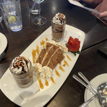 Matt the Miller's Tavern - Chocolate Mousse Shooter and Carrot Cake - American Near Me - West Chester, Ohio Matt the Miller's Tavern - Chocolate Mousse Shooter and Carrot Cake - American Near Me - West Chester, Ohio