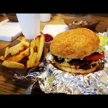 Five Guys - Cheeseburger and fries! Yummy - Fast Food Near Me - San Jose, California