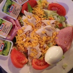 Macleods Restaurant And Lounge - Head lettuce no romaine here.  Chef salad.
