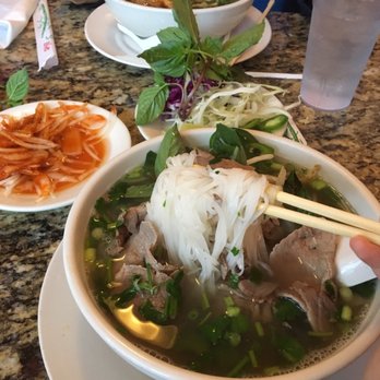 Saigon Noodle House - Pho Tai with Hanh Dam! (Quick pickled onions) - Vietnamese Near Me - Birmingham, Alabama